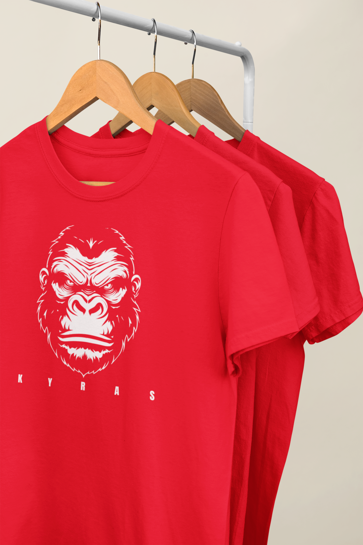KYRAS: Kyras Urban Gorilla Graphic Round Neck T-Shirt
