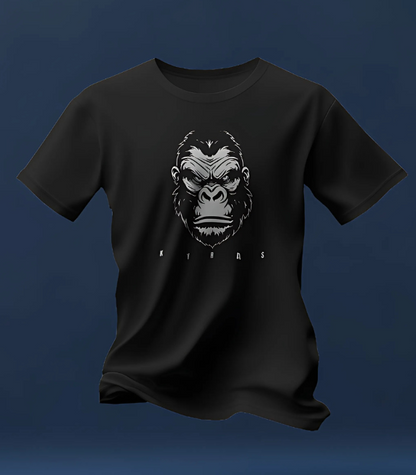 KYRAS: Kyras Urban Gorilla Graphic Round Neck T-Shirt